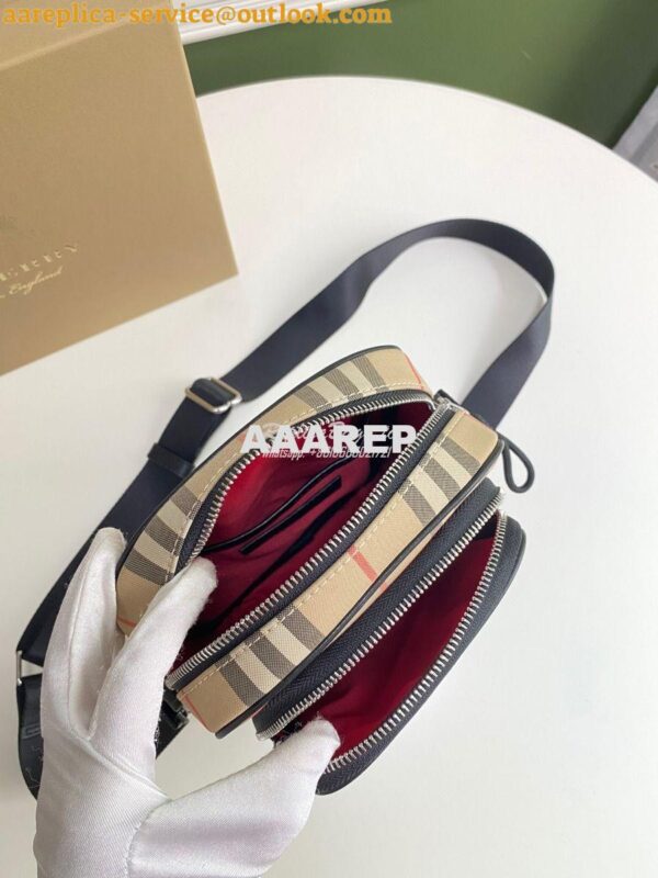 Replica Burberry Vintage Check and Leather Crossbody Bag 80233811 6