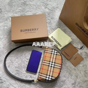 Replica Burberry Vintage Check Cotton Olympia Pouch 80434051 2