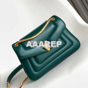 Replica Bvlgari Serpenti Reverse Small Shoulder Bag 292612 Green 2