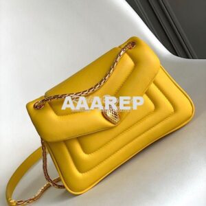 Replica Bvlgari Serpenti Reverse Small Shoulder Bag 292612 Yellow