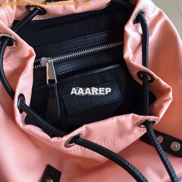 Replica Burberry The Medium Rucksack in Logo Print Nylon 80116201 Rose 8