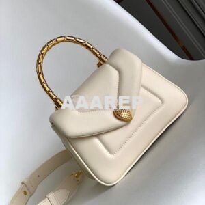 Replica Bvlgari Serpenti Reverse Top Handle 292127 Ivory 2