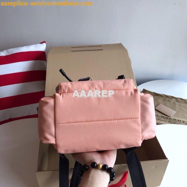 Replica Burberry The Medium Rucksack in Logo Print Nylon 80116201 Rose 11