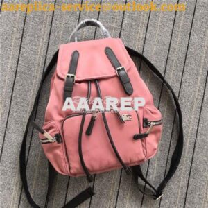 Replica Burberry The Medium Rucksack in mauve pink Puffer Nylon and Le