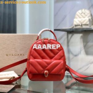 Replica Bvlgari Serpenti Serpenti Cabochon Backpack 288735 Red