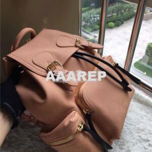 Replica Burberry The Medium Rucksack in pale apricot Deerskin with Res 2