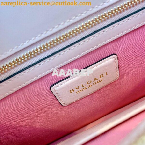 Replica Bvlgari Serpenti Forever Flap Cover Bag 19s Crystal Rose 28495 14