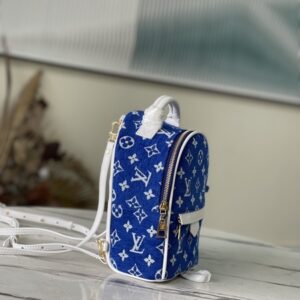 Replica Louis Vuitton PALM SPRINGS MINI Backpack Blue M46207 2