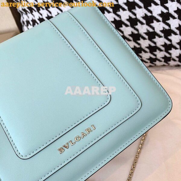 Replica Bvlgari Serpenti Forever Flap Cover Bag 19s Glacier Turquoise 8