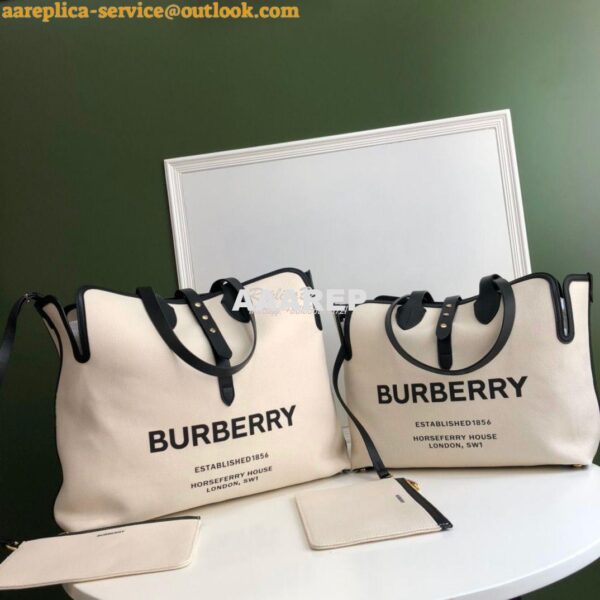 Replica Burberry The Medium Soft Cotton Canvas Belt Bag 80313181 Black 4