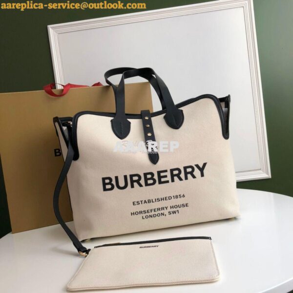 Replica Burberry The Medium Soft Cotton Canvas Belt Bag 80313181 Black 5