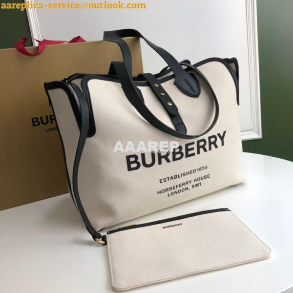 Replica Burberry The Medium Soft Cotton Canvas Belt Bag 80313181 Black 6