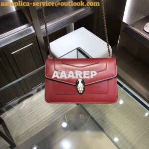 Replica Bvlgari Serpenti Forever Flap Cover Bag 280177 Claret Red 2