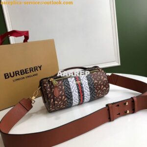 Replica Burberry The Monogram Stripe E-canvas Barrel Bag 80183301 Brid