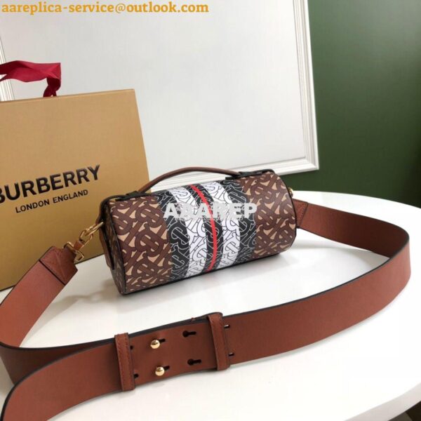 Replica Burberry The Monogram Stripe E-canvas Barrel Bag 80183301 Brid 4