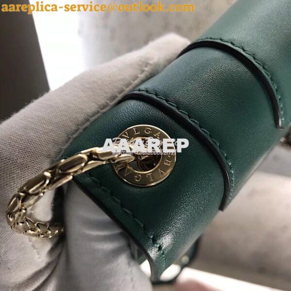 Replica Bvlgari Serpenti Forever Flap Cover Bag 280177 Green 10