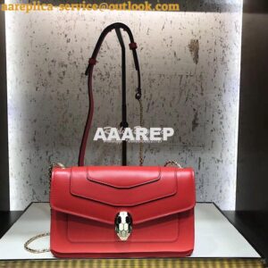 Replica Bvlgari Serpenti Forever Flap Cover Bag 280177 Red