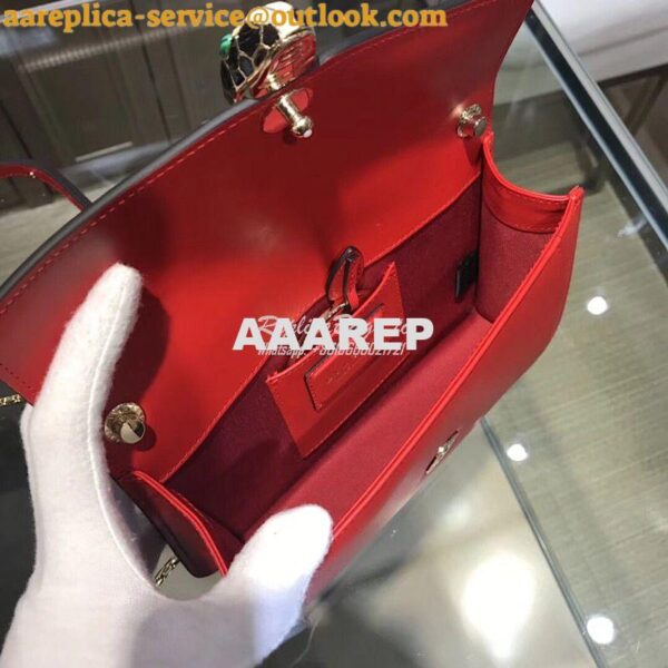 Replica Bvlgari Serpenti Forever Flap Cover Bag 280177 Red 8