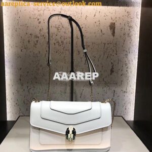 Replica Bvlgari Serpenti Forever Flap Cover Bag 280177 White