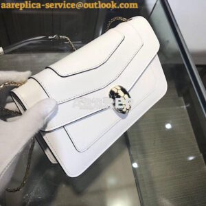 Replica Bvlgari Serpenti Forever Flap Cover Bag 280177 White 2