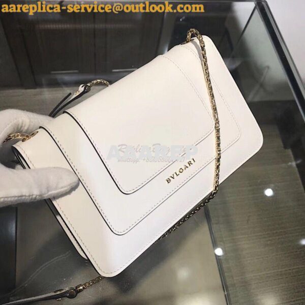 Replica Bvlgari Serpenti Forever Flap Cover Bag 280177 White 6