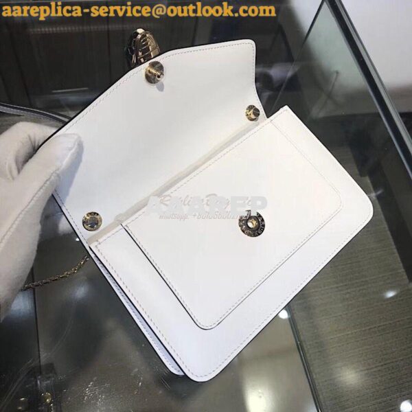 Replica Bvlgari Serpenti Forever Flap Cover Bag 280177 White 9