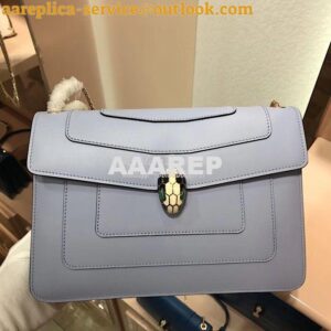 Replica Bvlgari Serpenti Forever Flap Cover Bag 284954 Baby Blue 2