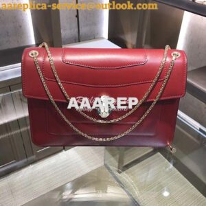 Replica Bvlgari Serpenti Forever Flap Cover Bag 284954 Claret Red