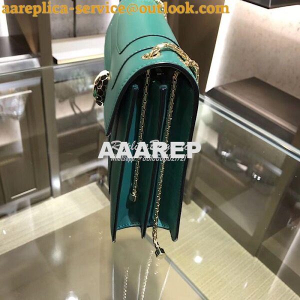 Replica Bvlgari Serpenti Forever Flap Cover Bag 284954 Green 10