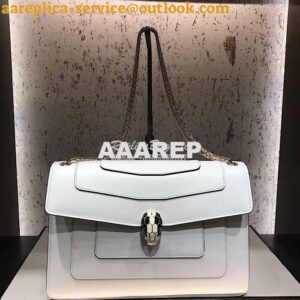 Replica Bvlgari Serpenti Forever Flap Cover Bag 284954 White