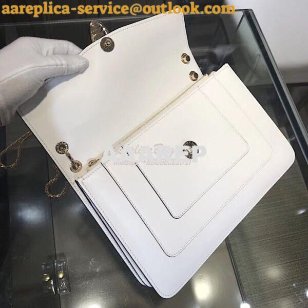 Replica Bvlgari Serpenti Forever Flap Cover Bag 284954 White 12