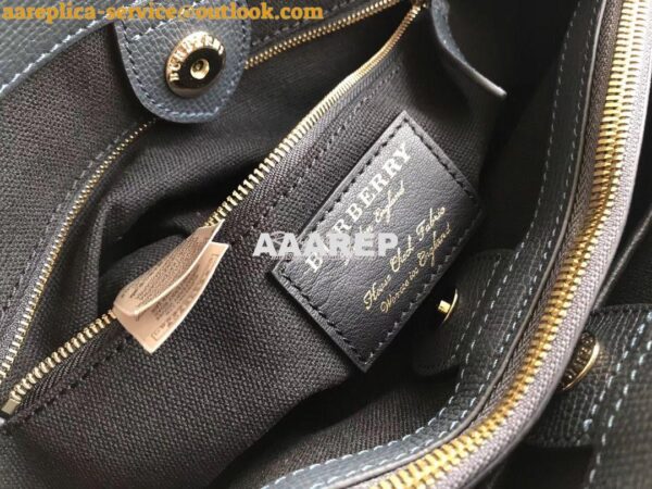 Replica Burberry The Small Banner in Leather and House Check Blue 8