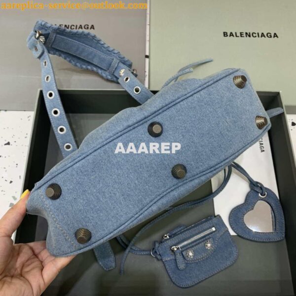 Replica Balenciaga 67130723 Le Cagole Small Shoulder Bag in Denim Blue 6