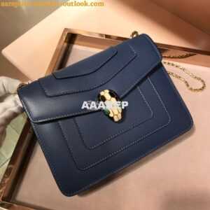 Replica Bvlgari Serpenti Forever Flap Cover Bag 34559 Ash Blue 2