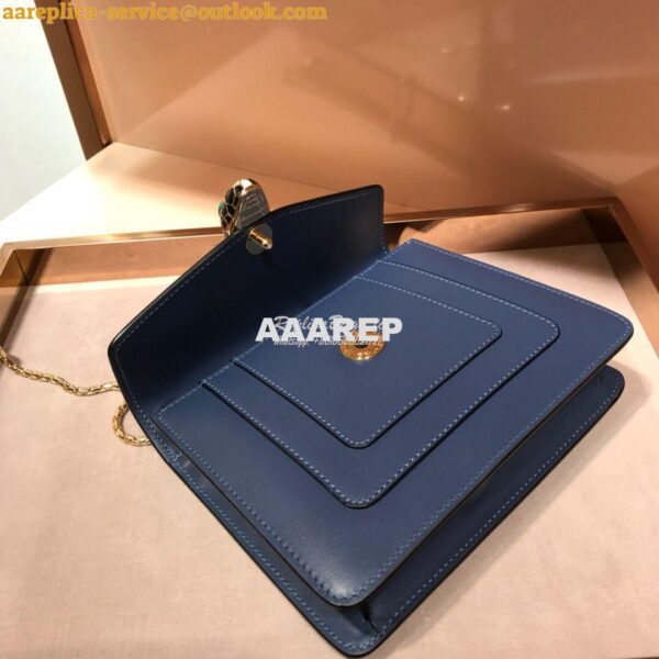 Replica Bvlgari Serpenti Forever Flap Cover Bag 34559 Ash Blue 8