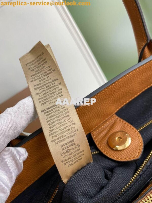 Replica Burberry The Small Banner in Leather and House Check Caramel 13