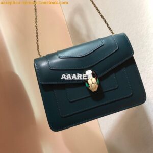 Replica Bvlgari Serpenti Forever Flap Cover Bag 34559 Forest Emerald