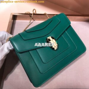 Replica Bvlgari Serpenti Forever Flap Cover Bag 34559 Green