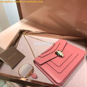 Replica Bvlgari Serpenti Forever Flap Cover Bag 34559 Pink 2