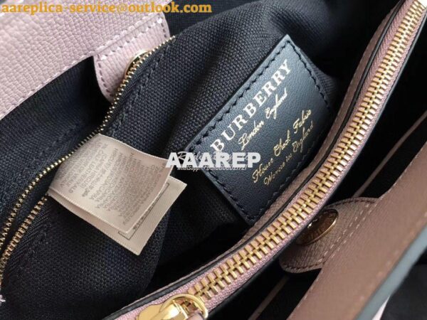 Replica Burberry The Small Banner in Leather and House Check Pale Orch 15