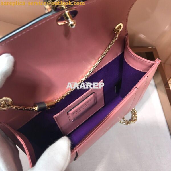 Replica Bvlgari Serpenti Forever Flap Cover Bag 34559 Pink 10