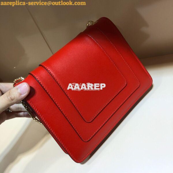 Replica Bvlgari Serpenti Forever Flap Cover Bag 34559 Red 6