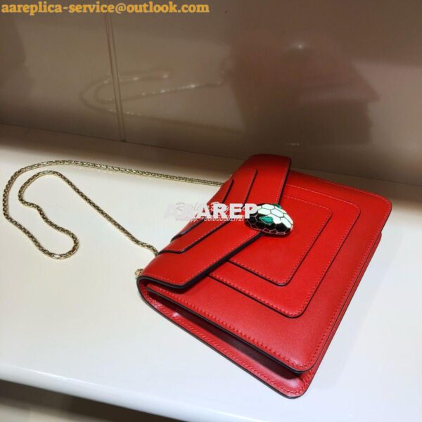 Replica Bvlgari Serpenti Forever Flap Cover Bag 34559 Red 7