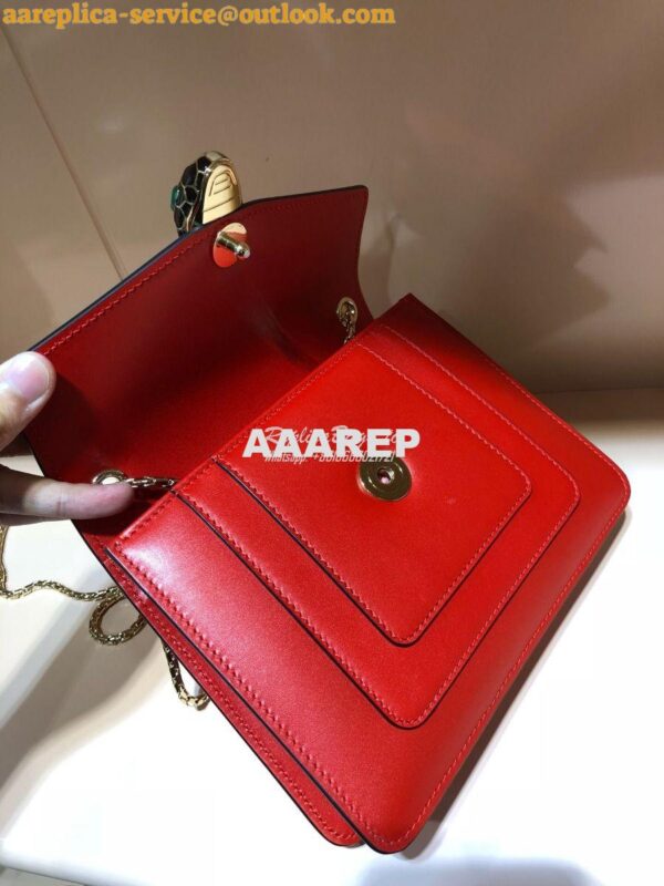 Replica Bvlgari Serpenti Forever Flap Cover Bag 34559 Red 10