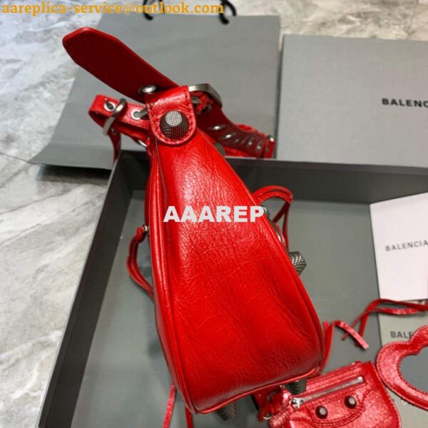 Replica Balenciaga 67130723 Women's Le Cagole Small Shoulder Bag Arena lambskin In Red 5