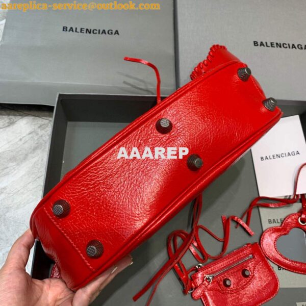 Replica Balenciaga 67130723 Women's Le Cagole Small Shoulder Bag Arena lambskin In Red 6