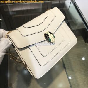 Replica Bvlgari Serpenti Forever Flap Cover Bag 34559 White 2