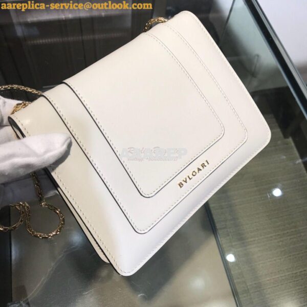 Replica Bvlgari Serpenti Forever Flap Cover Bag 34559 White 6