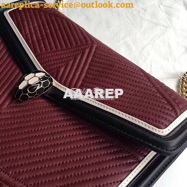 Replica Bvlgari Serpenti Forever Flap Cover Bag Framed Quilted Roman G 5