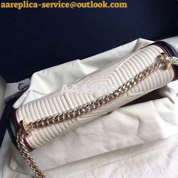 Replica Bvlgari Serpenti Forever Flap Cover Bag Framed Quilted White 7